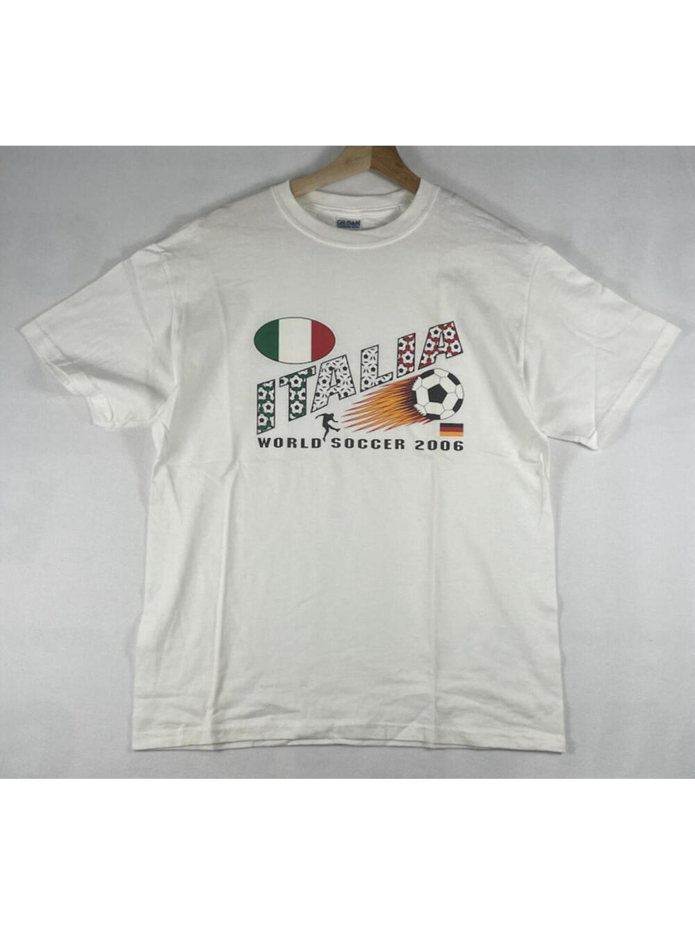 Gildan 2006 Italia Italy Germany World Cup Soccer Football T Shirt Sz M